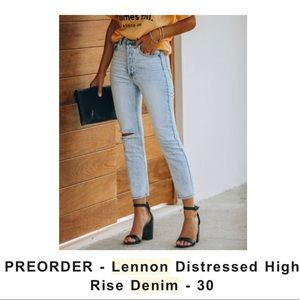 SOLD Lennon high rise distressed denim VICI